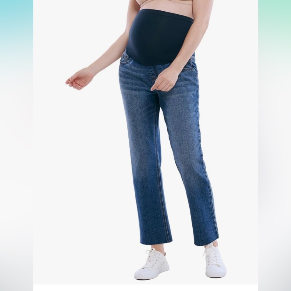 Motherhood Maternity Slim Straight Leg Pregnancy Jeans